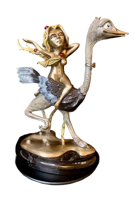 Lady Godiva bronze sculpture by Paul B. Lotz