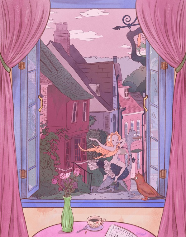 Lady Godiva illustration — Syd Stroud